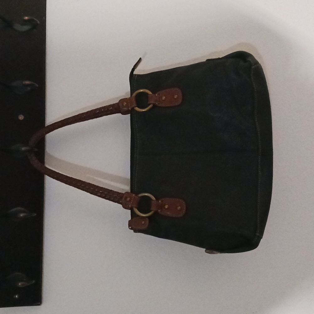 Fossil Black Leather Shoulder Bag